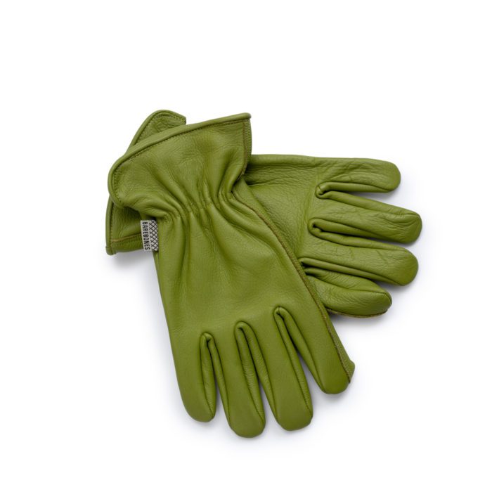 Barebones Leather Garden Gloves in Olive