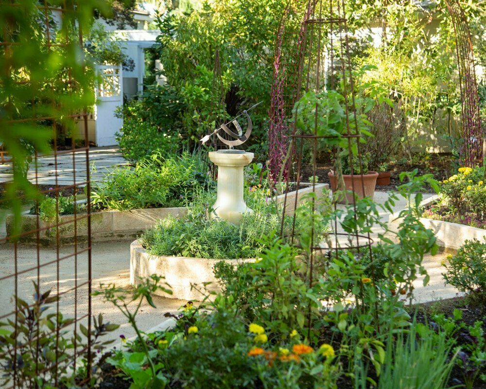 Classic Potager Garden in Southern California | Formal Stone Potager