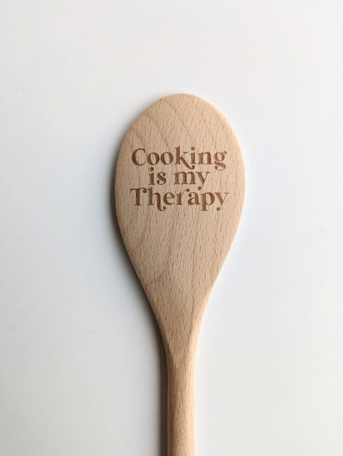 Cooking Is My Therapy Wooden Spoon